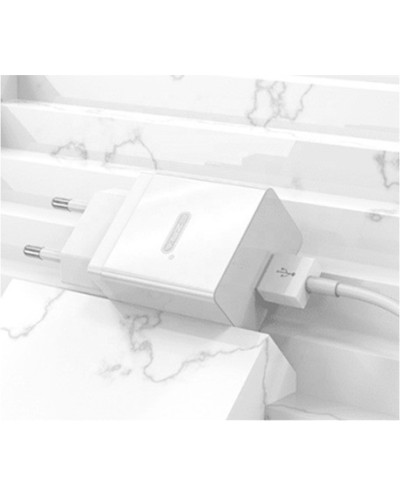 Φορτιστής Ταξιδιού με 2 Θύρες USB-A και Καλώδιο Lightning, EZRA HC48 Άσπρο