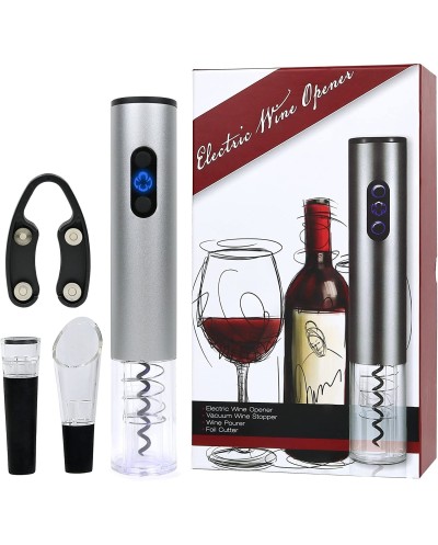 Σετ Ηλεκτρικό Ανοιχτήρι Κρασιού - Τιρμπουσόν με Βάση Electric Wine Opener B4500