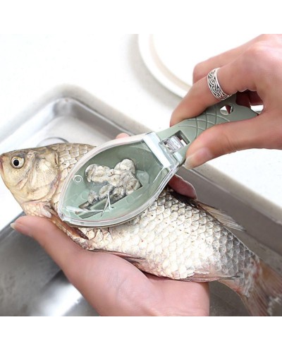 Εργαλείο Καθαρισμού Ψαριών και Απολέπισης Με Δοχείο Συλλογής Fish Scale Scraper