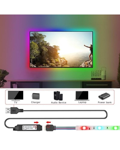Ταινία LED RGB με Τηλεχειριστήριο 2m USB 5V TV Led Strip COBA B1350
