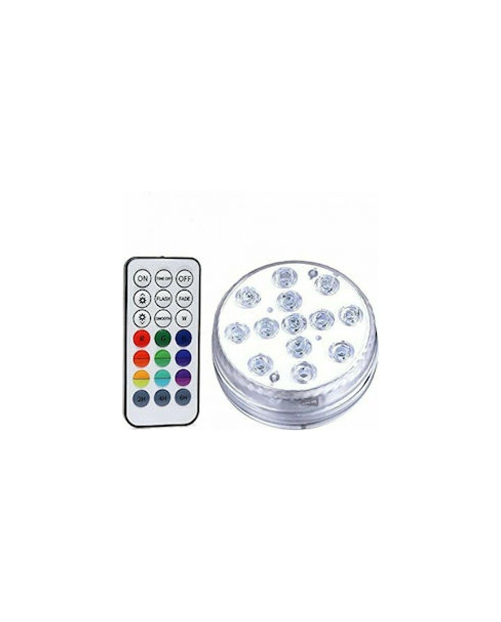 Αδιάβροχο Υποβρύχιο Φωτάκι LED με Τηλεχειριστήριο 6 Χρωμάτων Rainbow Shower Portable LED Pod