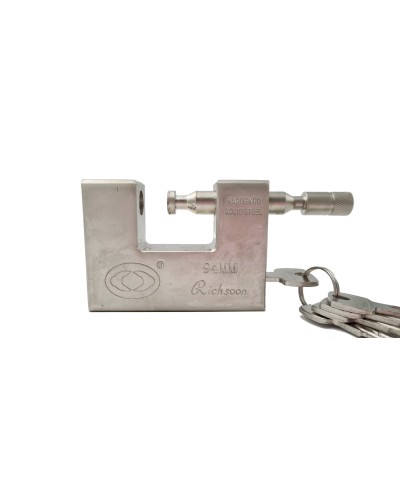 Λουκέτο Τάκος Ατσάλινος με Πείρο και Κλειδί Ασφαλείας 94mm OEM B175