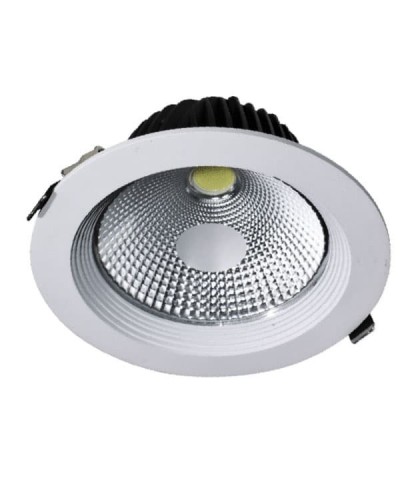 Φωτιστικό Οροφής Στρογγυλό LED Χωνευτό Λευκό 6500K