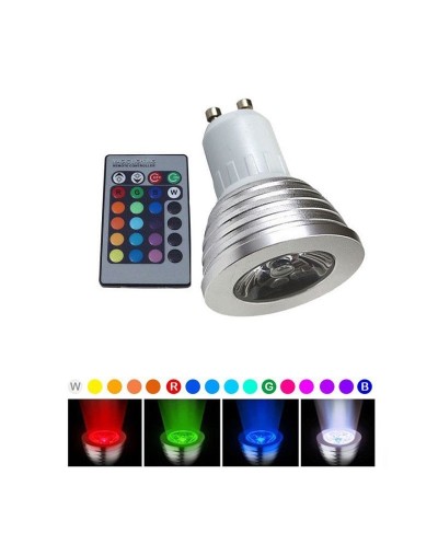 Τηλεχειριζόμενο σποτάκι  LED RGB GU10 OEM RGB GU10