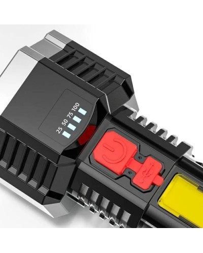 Επαναφορτιζόμενος Πολυλειτουργικός COB LED Φακός USB με 4 Λειτουργίες IP65, SD-5K