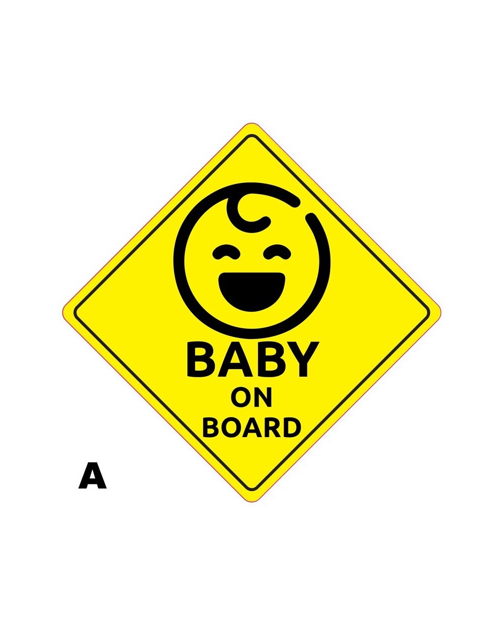Αυτοκόλλητο Σήμα Μωρό στο Αυτοκίνητο 12.5x12.5cm Autoline 10028 - A