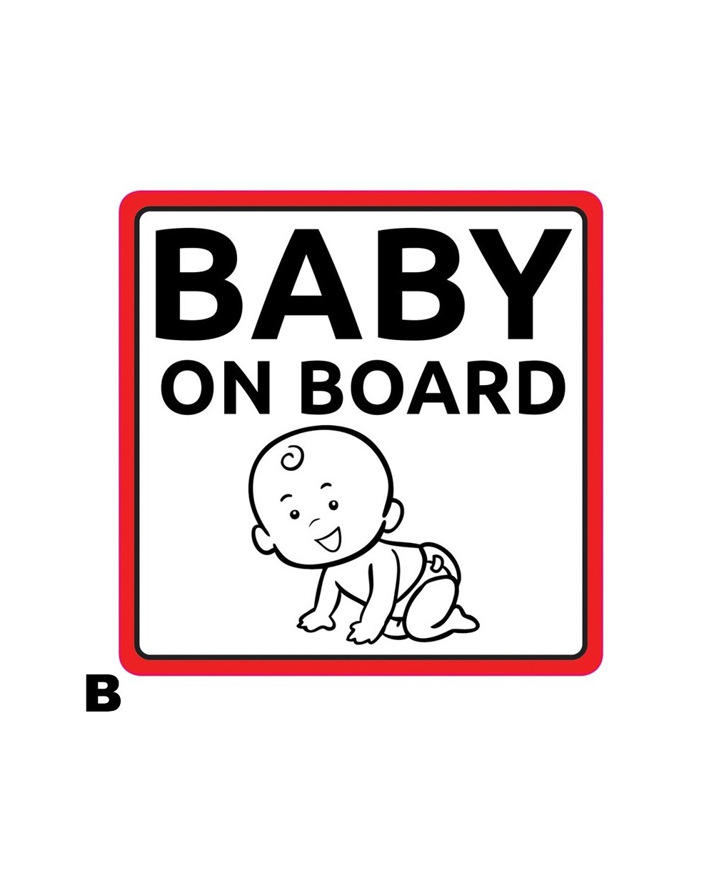 Αυτοκόλλητο Σήμα Μωρό στο Αυτοκίνητο 12.5x12.5cm Autoline 10028 - B