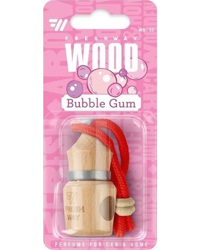 Αρωματικό Υγρό Κρεμαστό Αυτοκινήτου 5ml Freshway Wood WB 33 Bubble Gum