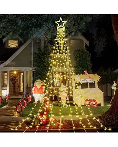 Χριστουγεννιάτικα Φωτάκια Κουρτίνα 2,8m Με Αστέρι 320 LED Θερμά ΟΕΜ 2188