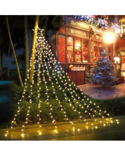 Χριστουγεννιάτικα Φωτάκια Κουρτίνα 2,8m Με Αστέρι 320 LED Θερμά ΟΕΜ 2188