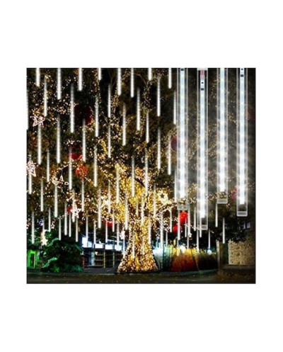 Χριστουγεννιάτικη LED βροχή μετεωριτών 8 τεμάχια x80 cm Λευκή με Προέκταση ΟΕΜ 2215