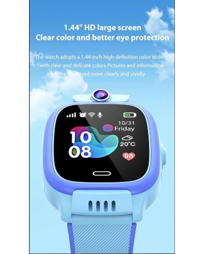 Παιδικό Ρολόι Kids Smartwatch 1,44'' Touch Screen με Κάρτα SIM, Κάμερα & Συναγερμό Y31 Μπλε