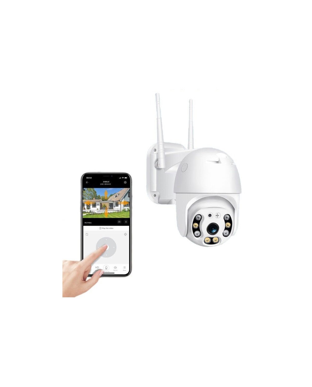 IP WiFi Ρομποτική Έγχρωμη Κάμερα Εξωτερικού - Εσωτερικού Χώρου Smart Camera YCC365-Q9S