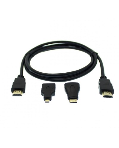 Καλώδιο 3 σε 1 HDMI Αρσενικό σε HDMI Αρσενικό 1.5m και Αντάπτορες HDMI σε Mini HDTV & Micro HDTV OEM