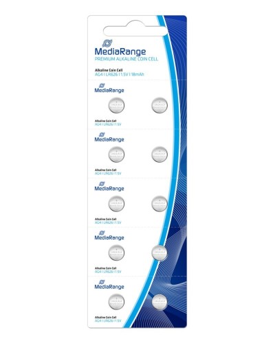 Αλκαλική Μπαταρία MediaRange Premium Coin Cells AG4 1.5V LR626 10τμχ MRBAT111