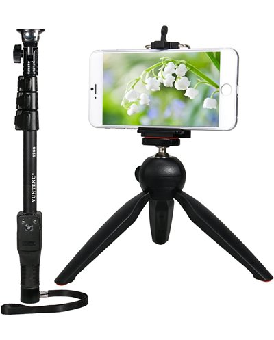 Επαγγελματικό Πτυσσόμενο Μπαστούνι - Μονόποδο Κάμερας Selfies Stick MonoPod  με Bluetooth Μαύρο OEM WI-1288