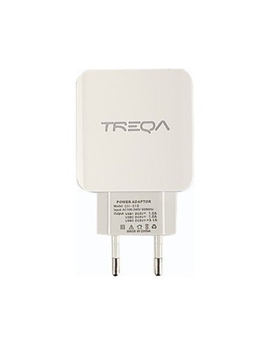 Treqa Φορτιστής Χωρίς Καλώδιο με 3 Θύρες USB-A Λευκός (CH-623)