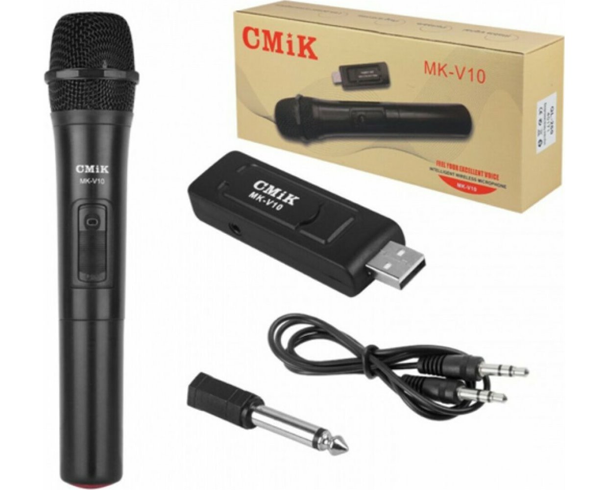 Ασύρματο Μικρόφωνο Karaoke CMiK MK-V10 Μαύρο