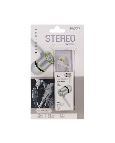 Ενσύρματα ακουστικά - EV-227- 202272 - White