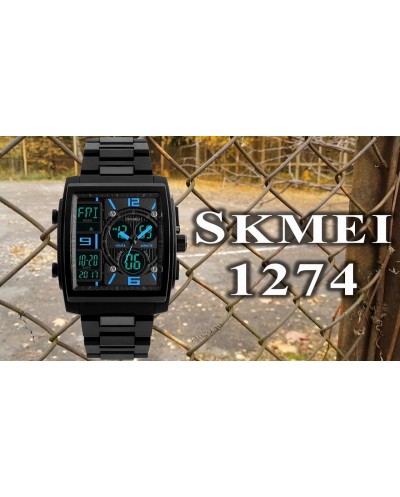 Ρολόι χειρός αδιάβροχο SKMEI 1274 BLACK WITH BLUE