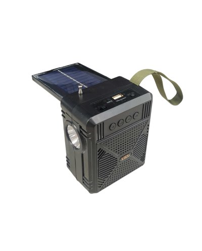 Ασύρματο ηχείο Bluetooth με ηλιακό πάνελ - YHX-03 - 040032 - Black