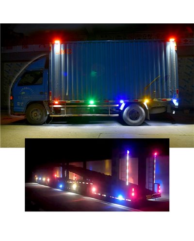 Φώς Όγκου Φορτηγών 12/24V - Κόκκινο / Μπλε Autoline 14577