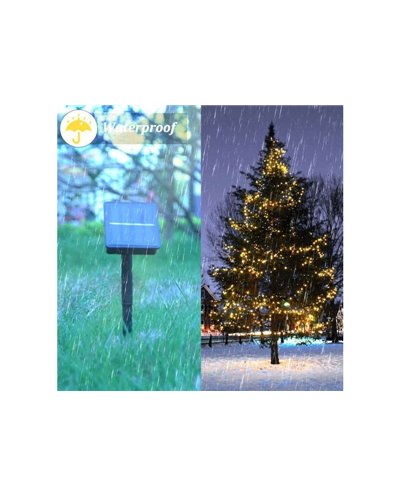 Ηλιακά Χριστουγεννιάτικα Λαμπάκια 300LED Θερμά Εξωτερικού Χώρου ΟΕΜ Β250