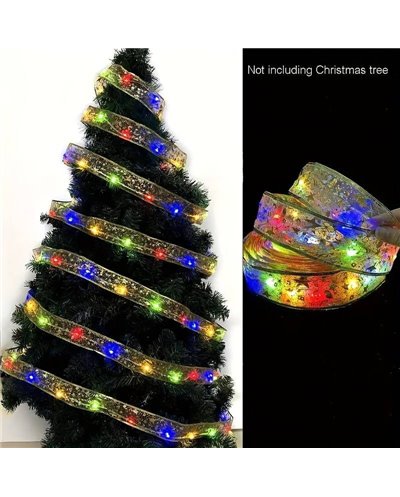 Χριστουγεννιάτικη Κορδέλα Μπαταρίας με Πολύχρωμο Φωτισμό 5M OEM A750