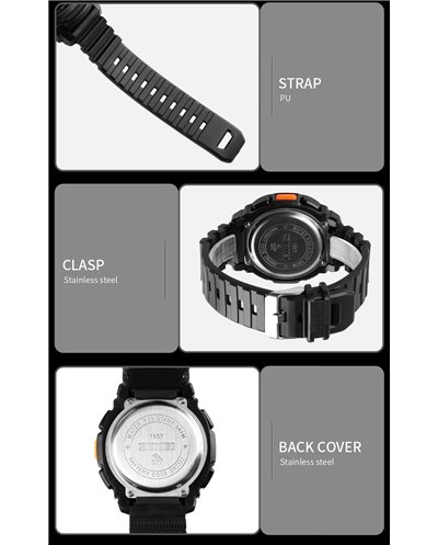 Αθλητικό ρολόι χειρός ανδρικό SKMEI 1657 BLACK/WHITE