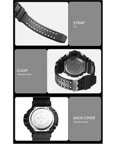 Ανδρικό ρολόι χειρός Ψηφιακό & Αναλογικό SKMEI 1617 BLACK