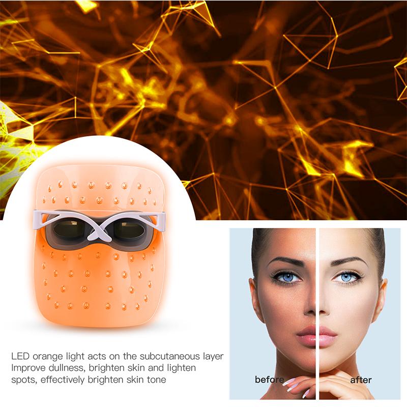 *Μάσκα Φωτοθεραπείας Προσώπου 3 Χρωμάτων 64 LED Beauty Mask 325*